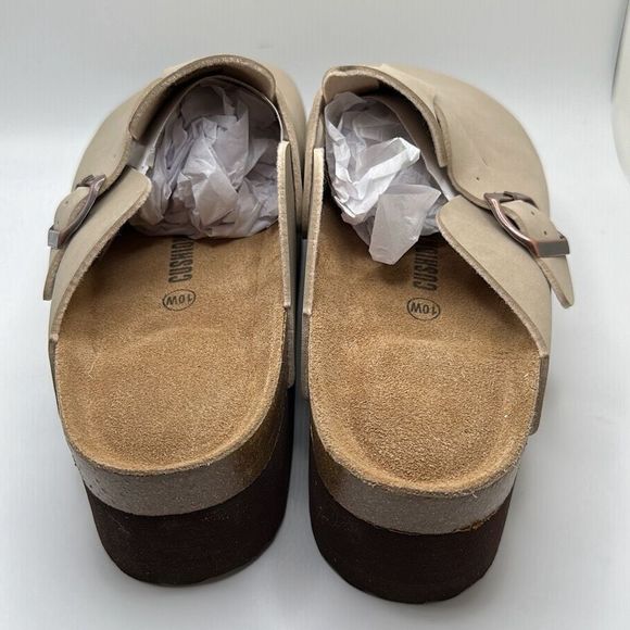 CUSHIONAIRE Women's Cork Footbed Platform Clog 10 WIDE SAND - Picture 4 of 7